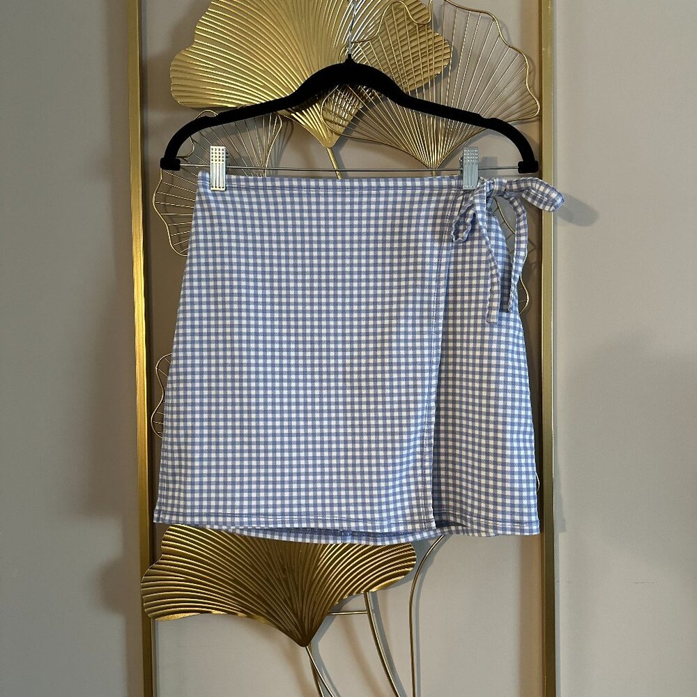 Hollister Wrap Gingham Mini Skirt